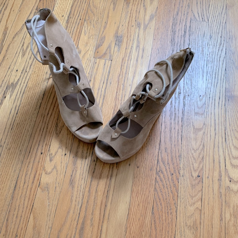 J/Slides Open Toe Suede Boots